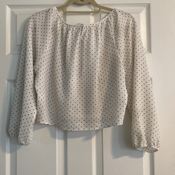 Cute Long Sleeve Tie Front Shirt - Picture 2 of 4